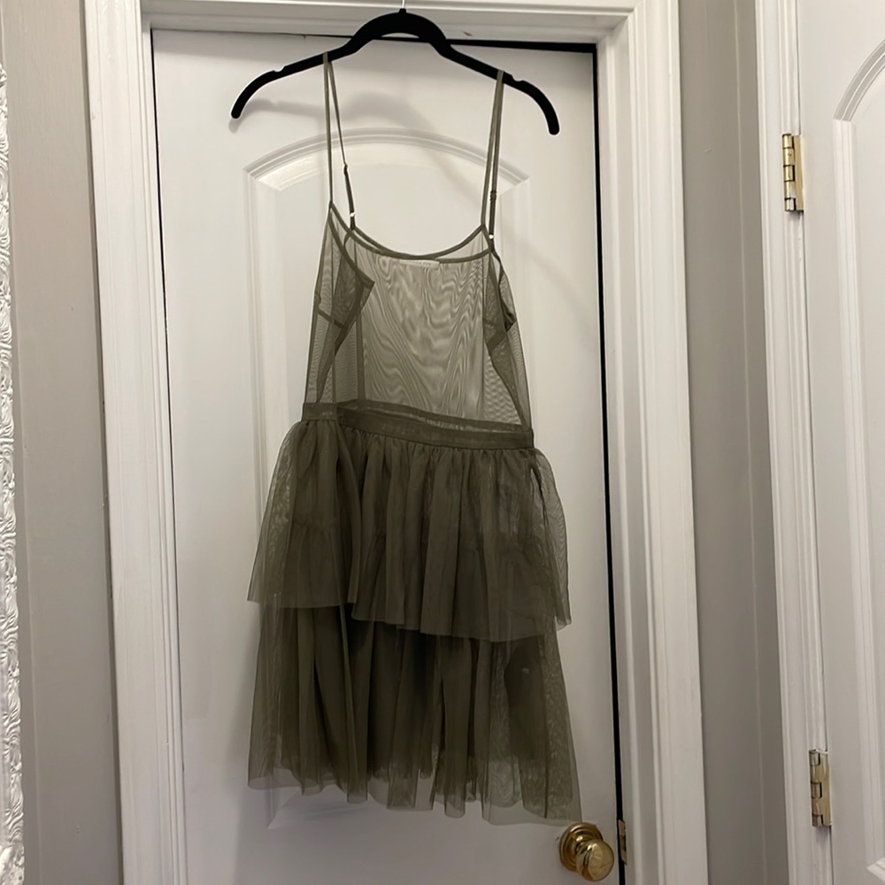 Patrizia Pepe sheer ruffle dress
